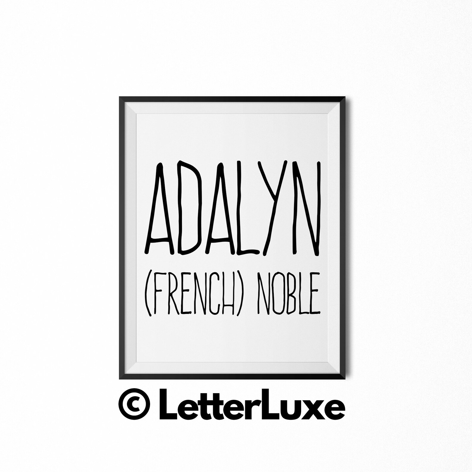 Adalyn Name Meaning Art, Printable 1st Birthday Gift, Nursery Printable ...