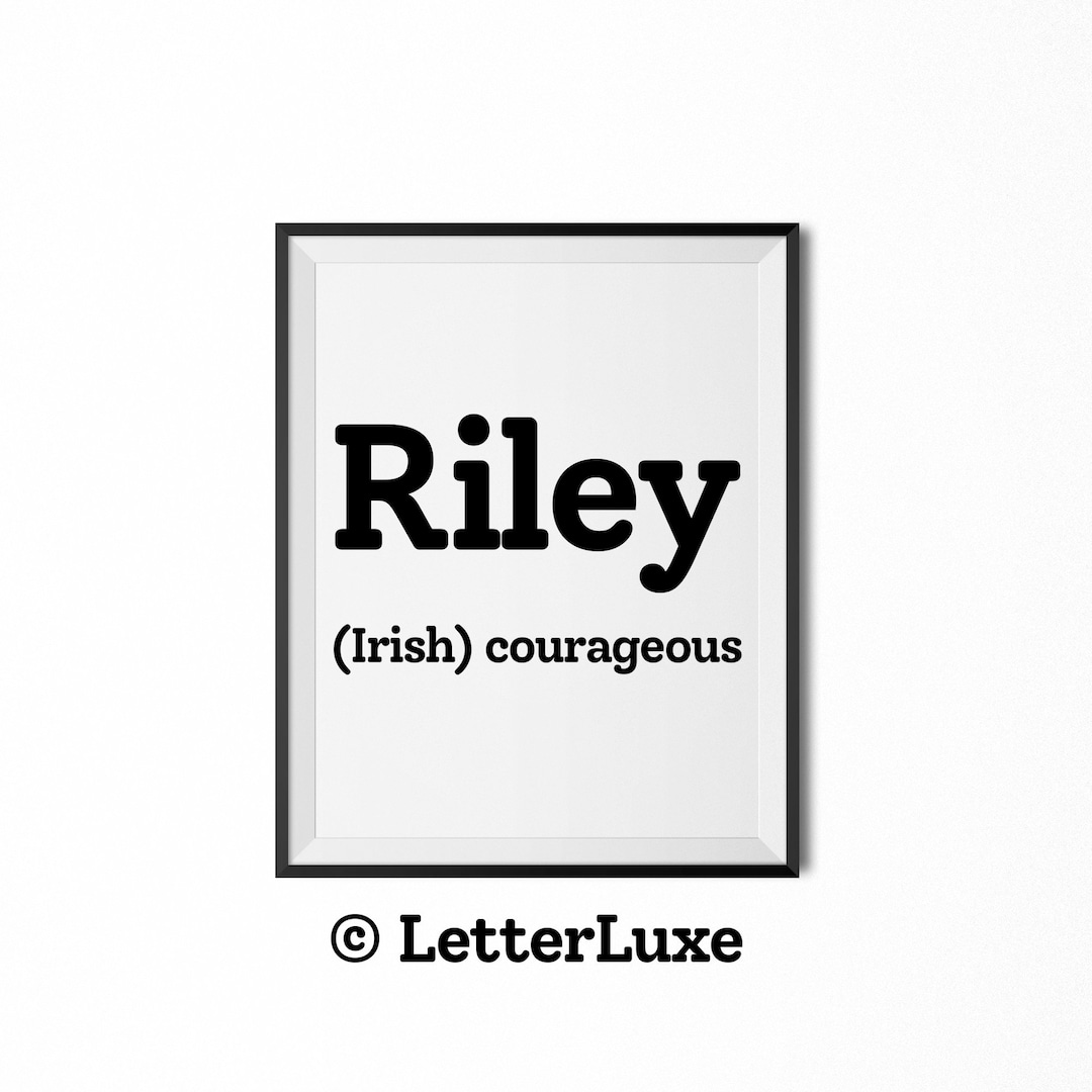 Name Rily Riley Name Meaning Sign, Printable Baby Shower Gift, Birthday ...