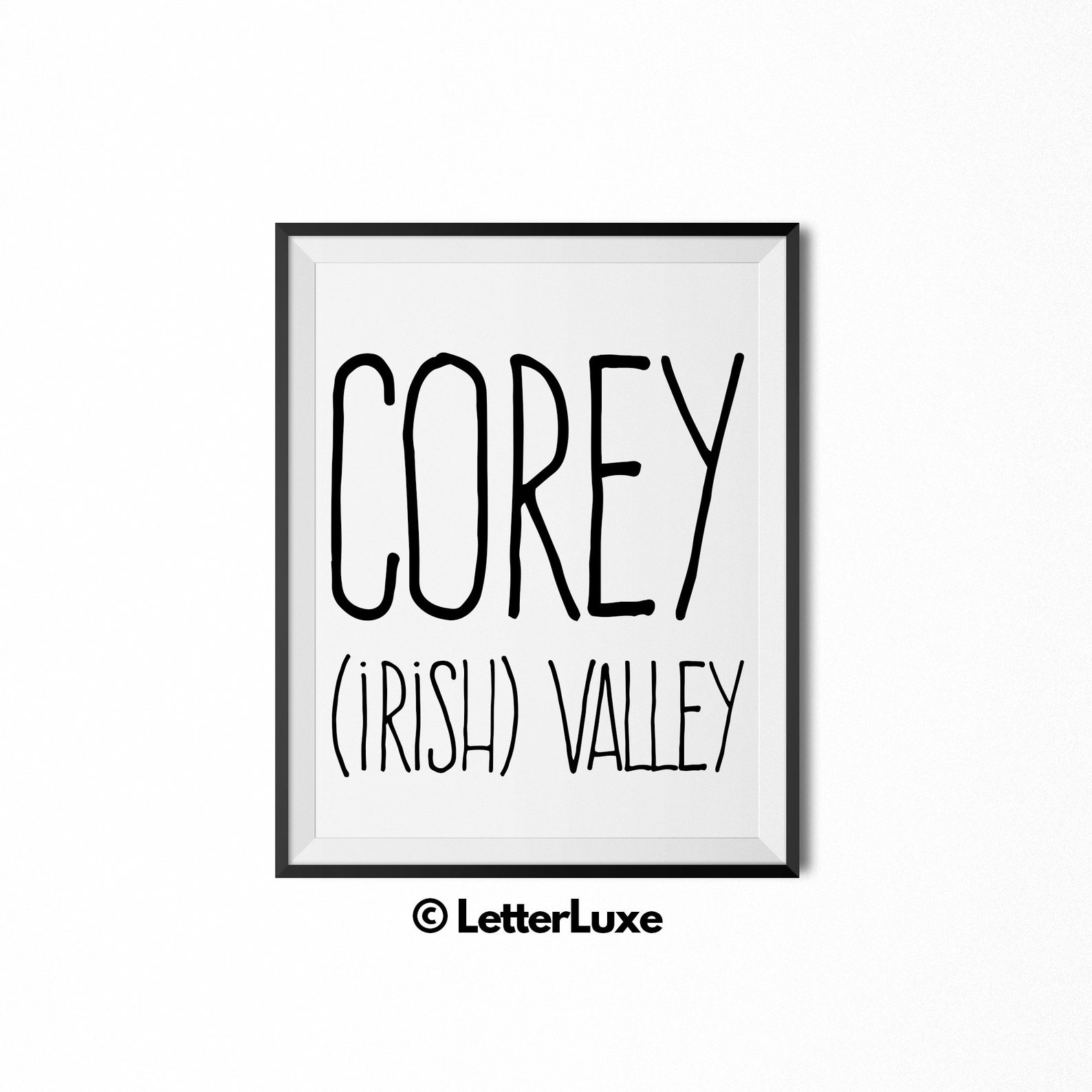 Corey Name Meaning Art Corey Gift Printable Baby Shower Etsy