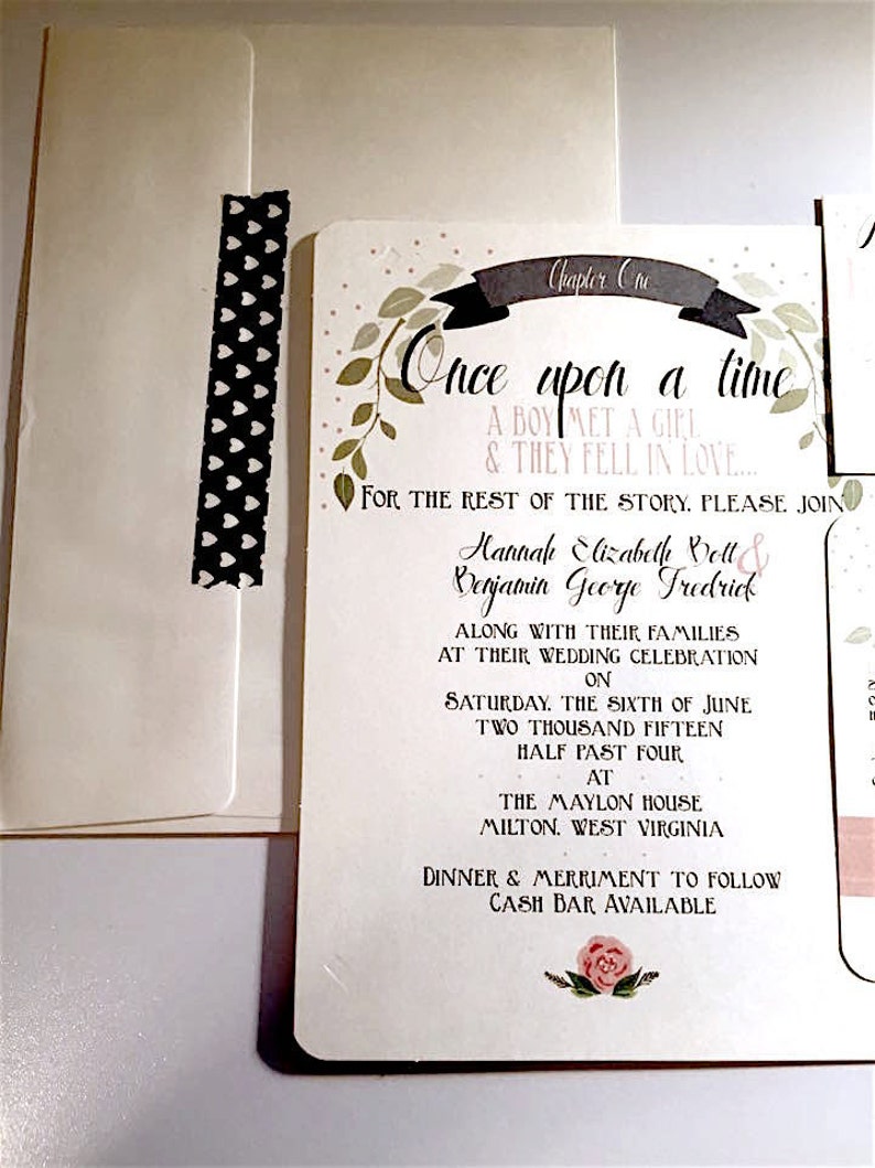 Once Upon A Time Wedding Invitations Printed Etsy