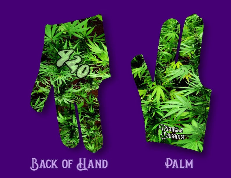 Leafy 420 Billiard Glove