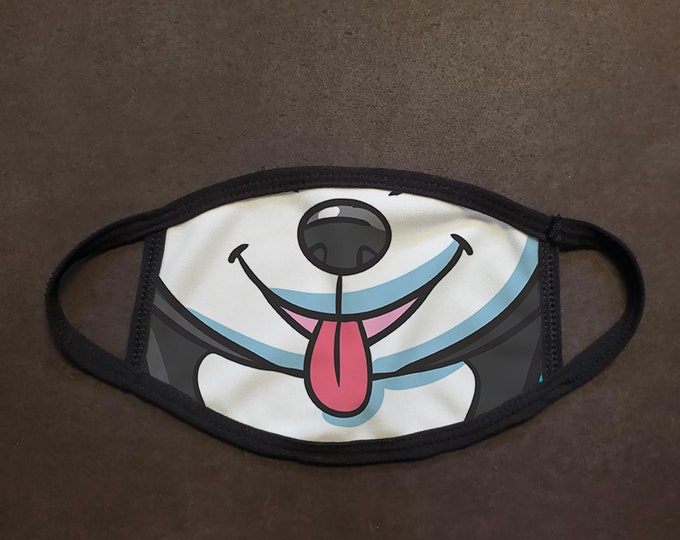 Dog Face Husky Cartoon Face Mask
