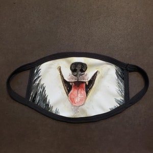 Dog Face Husky Watercolor Face Mask