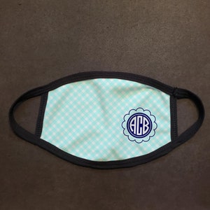 Monogram Plaid Face Mask