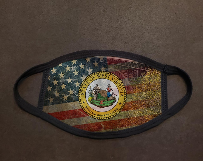 West Virginia State Seal Face Mask