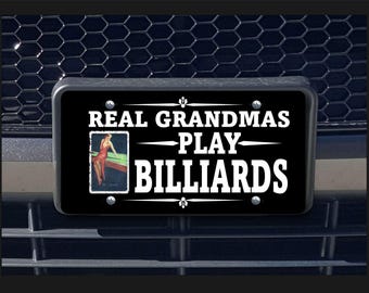 Real Grandmas Play Billiards license plate