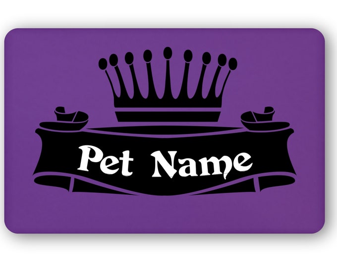 Personalized "Crown" Pet Food Mat