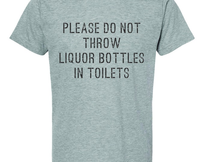 Savage Wolves Liquor bottles in toilets slogan tee