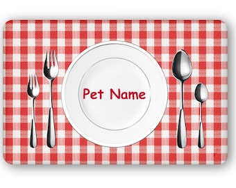 Personalized "Dinnertime" Pet Food Mat