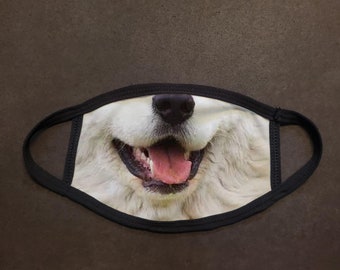 Dog Face Great Pyrenees Real Face Mask