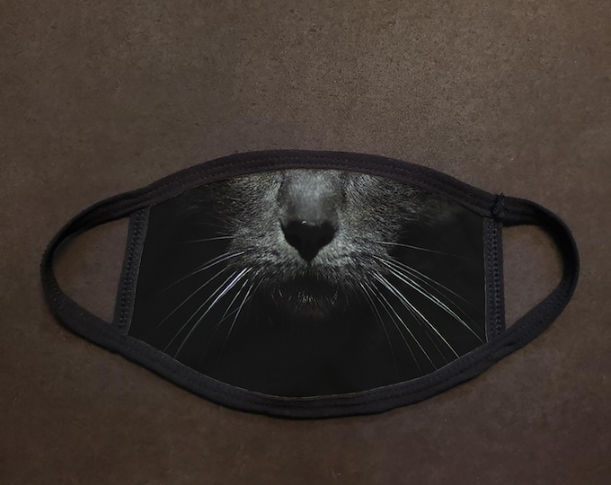 Black Cat Face Mask