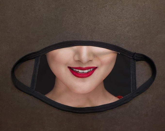 Asian Light Sexy Red Lips Face Mask