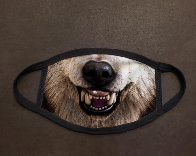 Snarling Wolf Face Mask