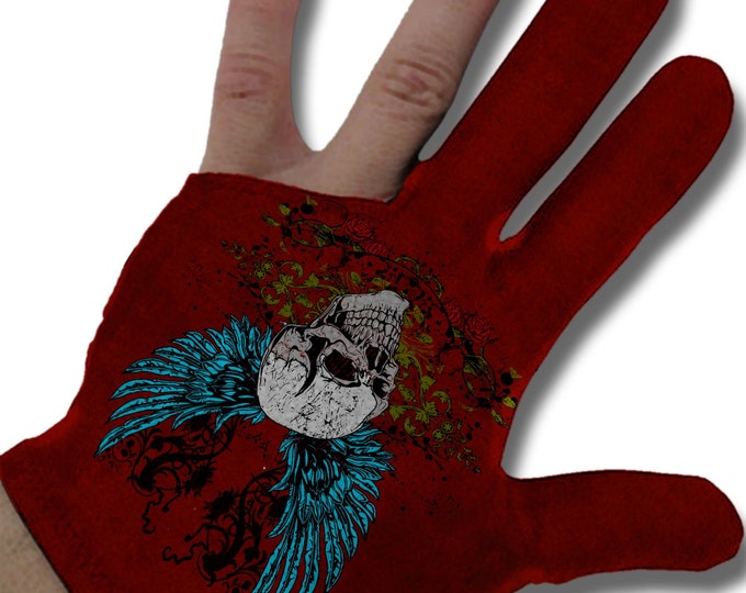 Winged Skull Billiard Glove
