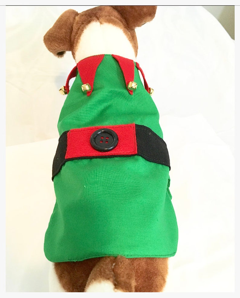Christmas Dog Elf Costume Holiday Dog Costume Elf Dog Etsy