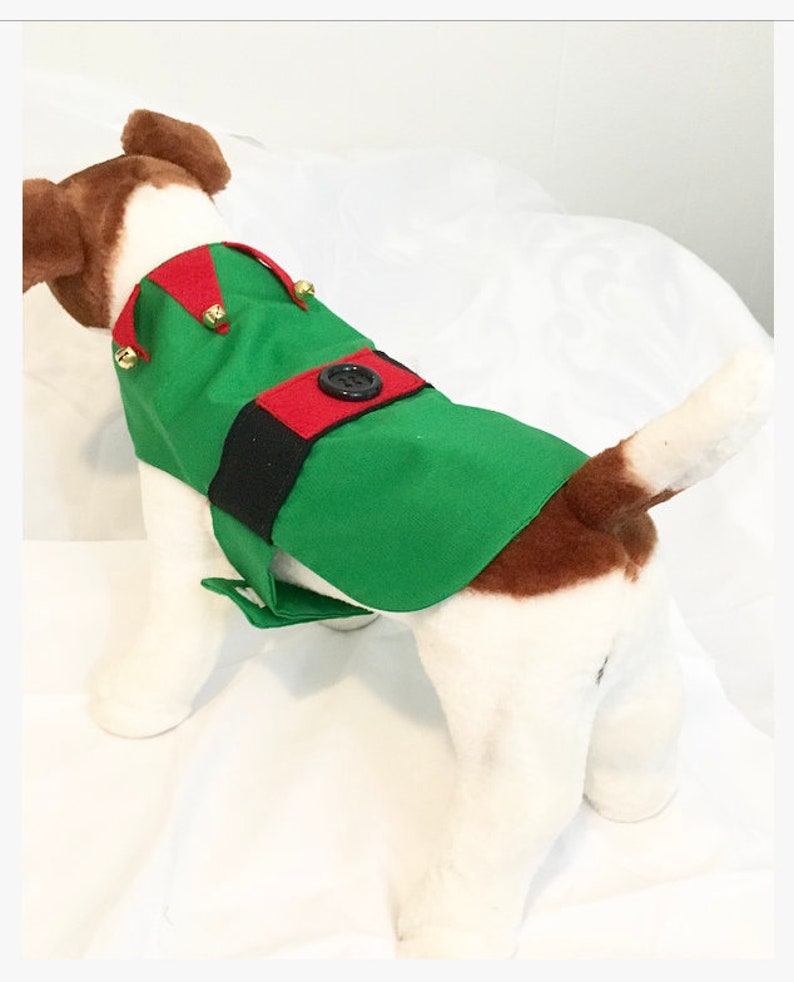 Christmas Dog Elf Costume Holiday Dog Costume Elf Dog Etsy