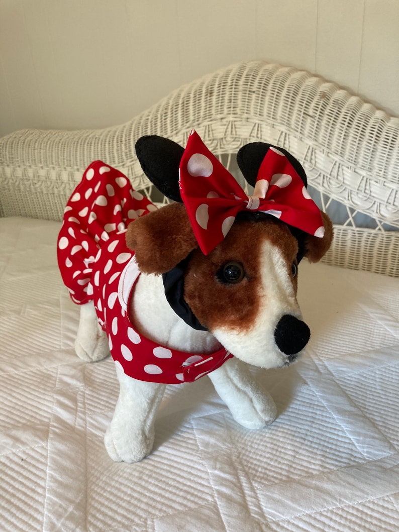 Small Dog Dress Halloween Dog Costume Minnie Mouse Inspired Etsy