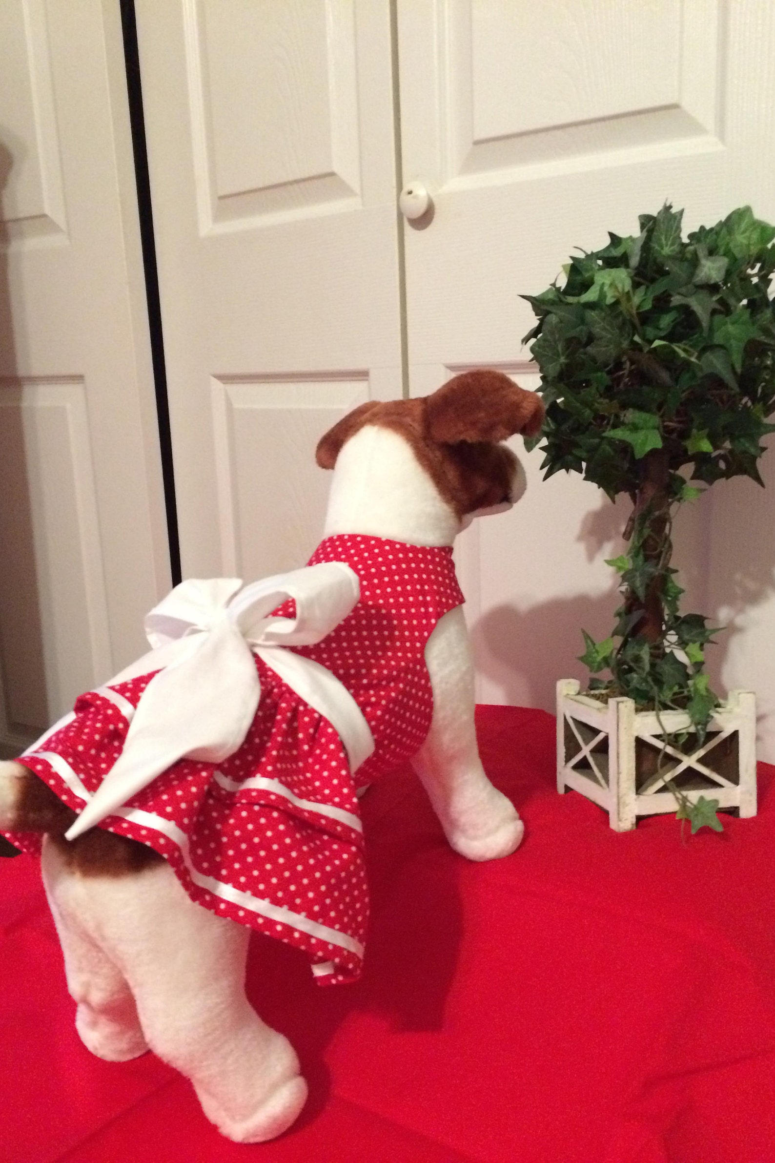 Dog Dress Red Dog Dress Dog Christmas Dress Dog Valentines Etsy