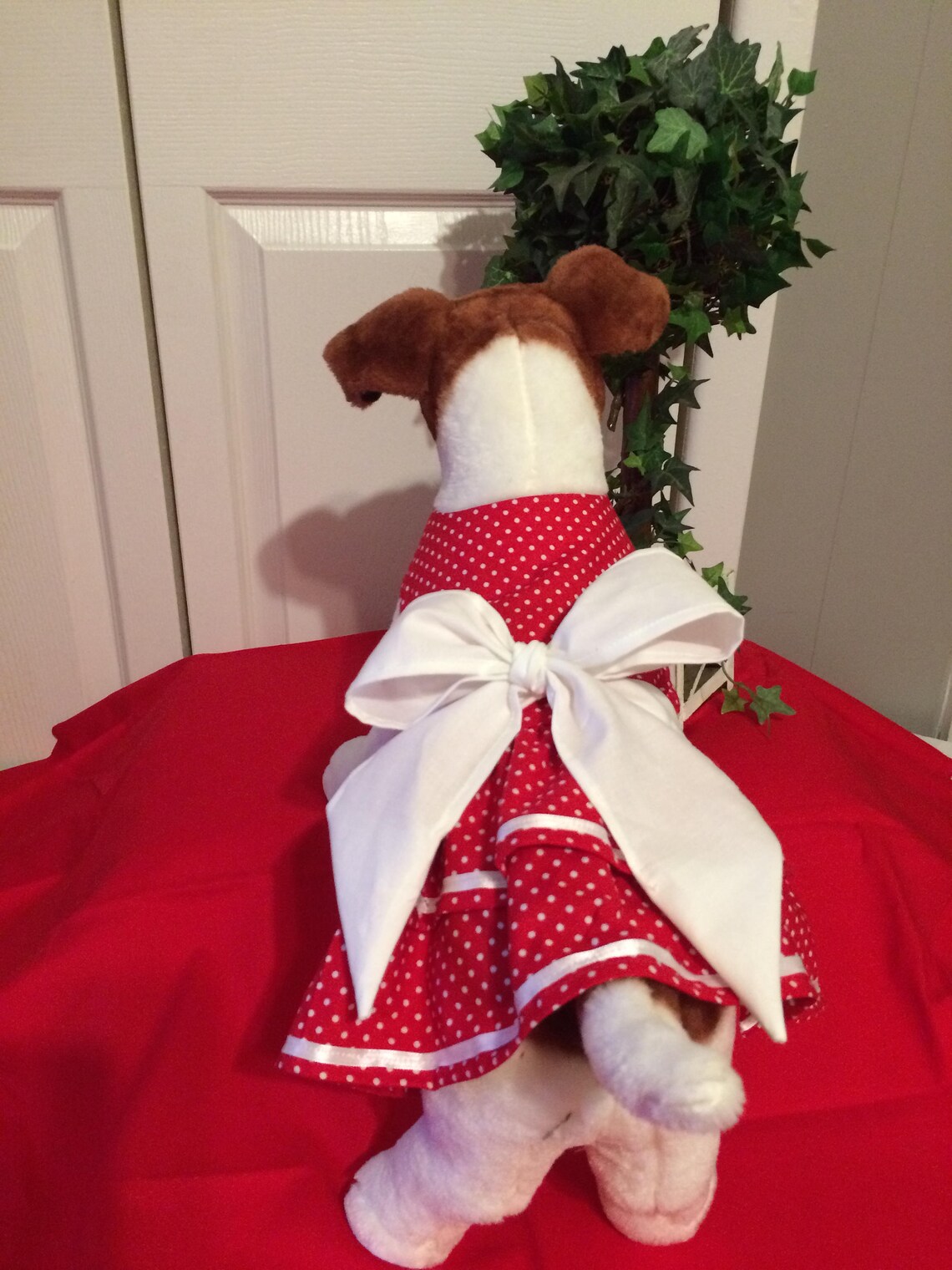 Dog Dress Red Dog Dress Dog Christmas Dress Dog Valentines Etsy