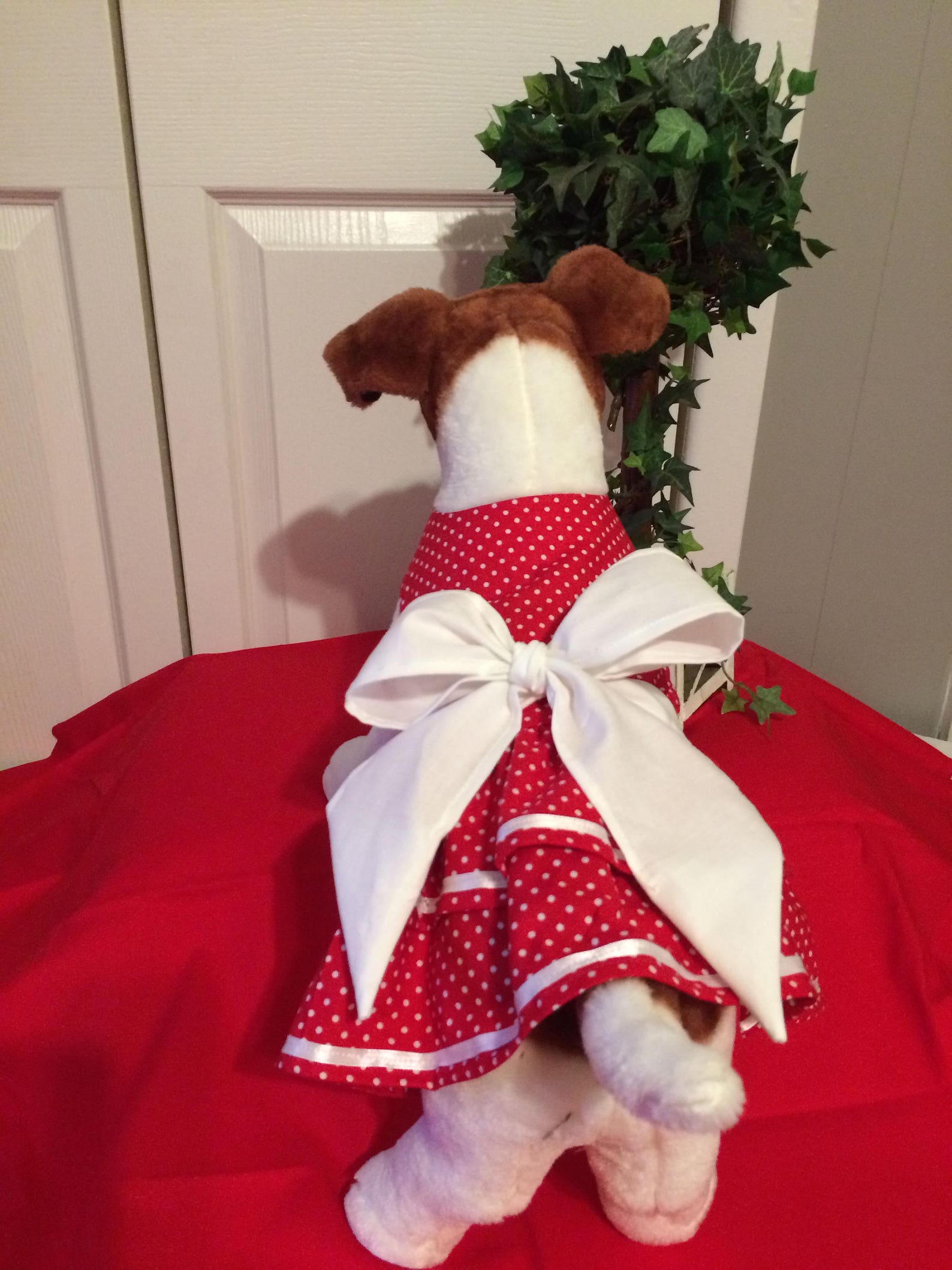 Dog Dress Red Dog Dress Dog Christmas Dress Dog Valentines Etsy