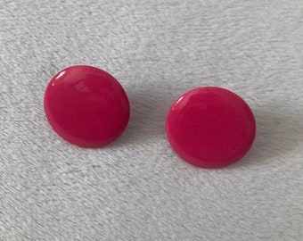 Vintage 80s Pink Stud Earrings