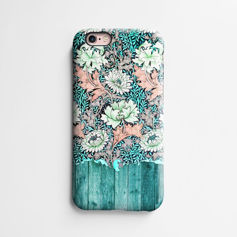 Vintage aqua floral iPhone 11 case Vintage aqua floral iPhone 11 case