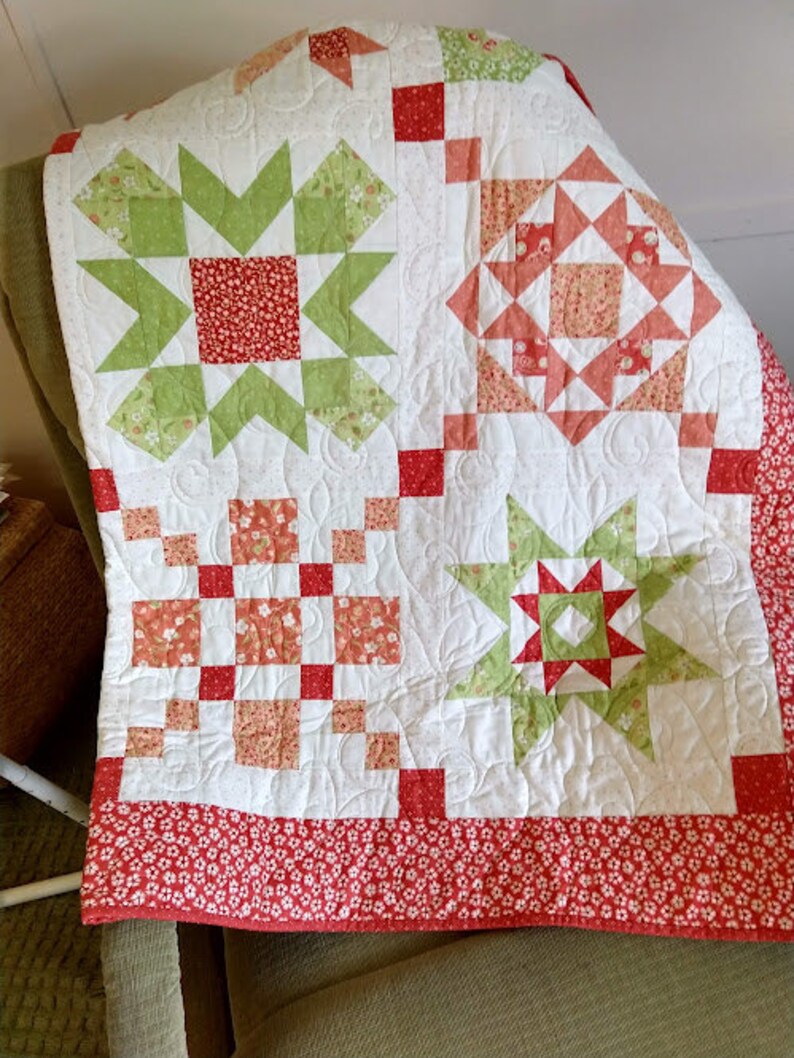 Handmade Lap Quilt, Lap Quilt, Quilted Throw, Quilt for Sale, Handmade