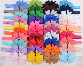 20pcs Cute Ribbon Bow Headband - Boutique Stylish Hair Accessory