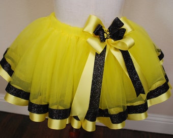 Bumblebee Tutu; Yellow and Black Tutu Skirt;  Baby Girl Tutu; Girl Tutu; Bee Birthday; Special Occasion Skirt, Birthday Tutu Skirt, Bee Day