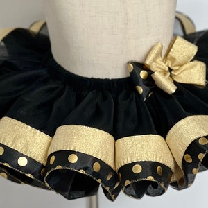 Black and Gold Tutu Skirt; Baby Girl Tutu; Toddler Girl Tutu Skirt. Girl Tutu Dress. Lol Tutu Skirt
