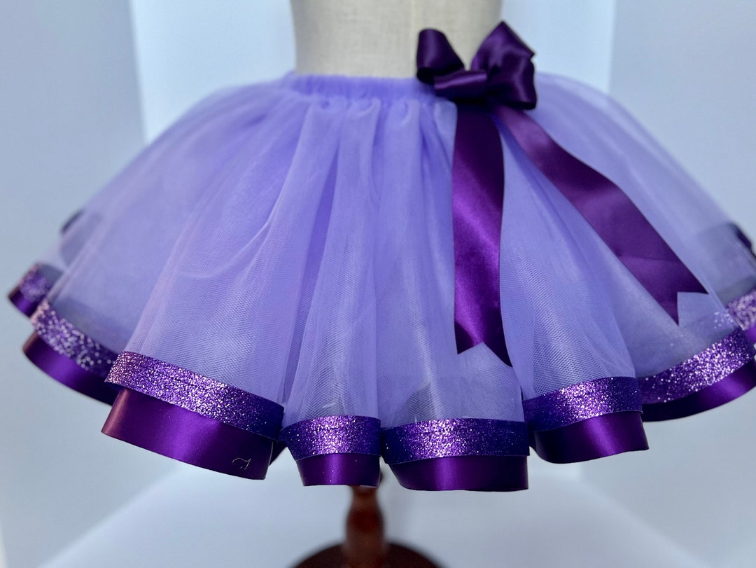 Lavander Tutu Skirt, Glitter Lavander Skirt, Baby Girl Tutu Skirt
