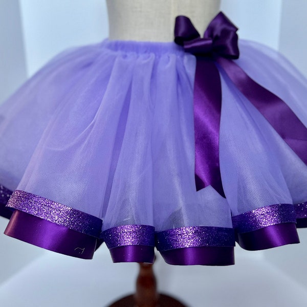 Lavander Tutu Skirt, Glitter Lavander Skirt, Baby Girl Tutu Skirt; Birthday Tutu Skirt; Toddler Tutu Skirt, Special Occasion Tutu Skirt