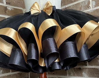 Black Tutu Skirt; Baby Girl Tutu; Toddler Girl Tutu Skirt. Girl Tutu Dress. Champagne Color.