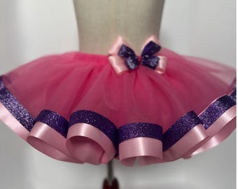 Shocking pink tutu Skirt, Purple Glitter, Skirt, Baby Girl Tutu Skirt; Birthday Tutu Skirt; Toddler Tutu Skirt, Special Occasion Tutu Skirt