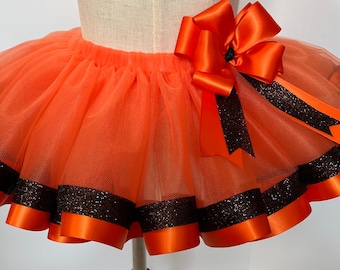 Falda tutú naranja; Tutú para bebé niña; Falda tutú para niña pequeña. Vestido tutú para niña. Vestido tutú para niña pequeña.