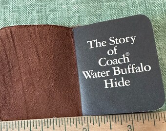 vintage Coach The Story of Water Buffalo Hide mini book