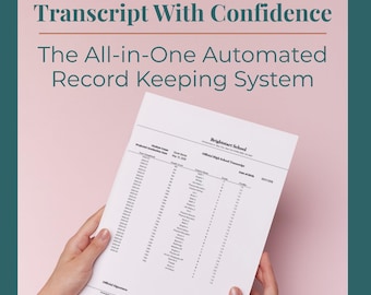 Automatisierte Homeschool Tranbook-Vorlage | GPA Rechner ( Google Sheets )