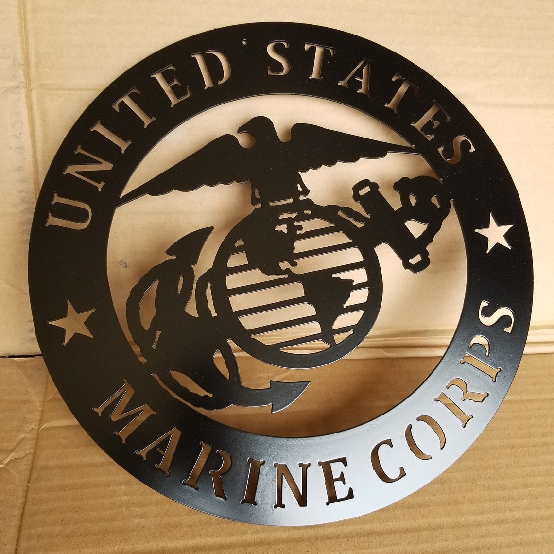 Metal Us Marine Corp Military Emblem Etsy