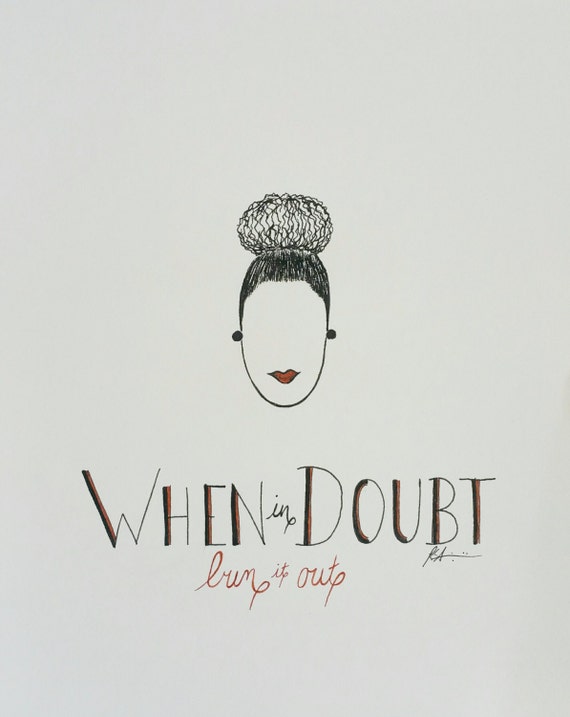 Bun It Out Natural Hair Art Art Illustration Hair Ink Etsy