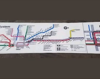 Chicago Brown Line CTA Transit Map Thiscitymaps - Etsy