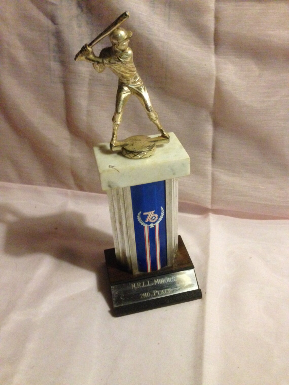 1976 Little League Baseball Trophy Great Logo Etsy