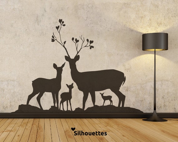 Download SVG deer family silhouette svg dxf eps jpg INSTANT | Etsy