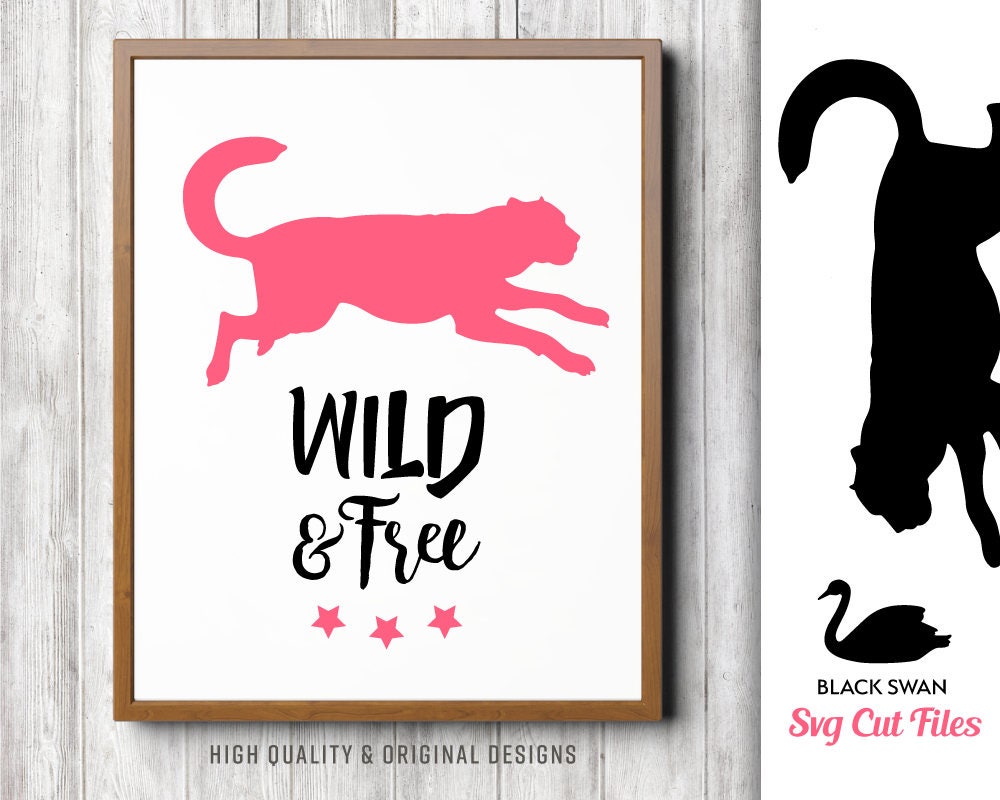 Download Free Svg Puma Wild And Free Silhouette Eps Svg Dxf Jpg Png Etsy SVG Cut Files