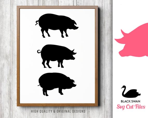 Download SVG 3 pigs silhouette eps svg dxf jpg png Vector DIGITAL ...