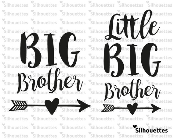 Download Big Brother Little Big Brother 2 typographic Designs svg ...