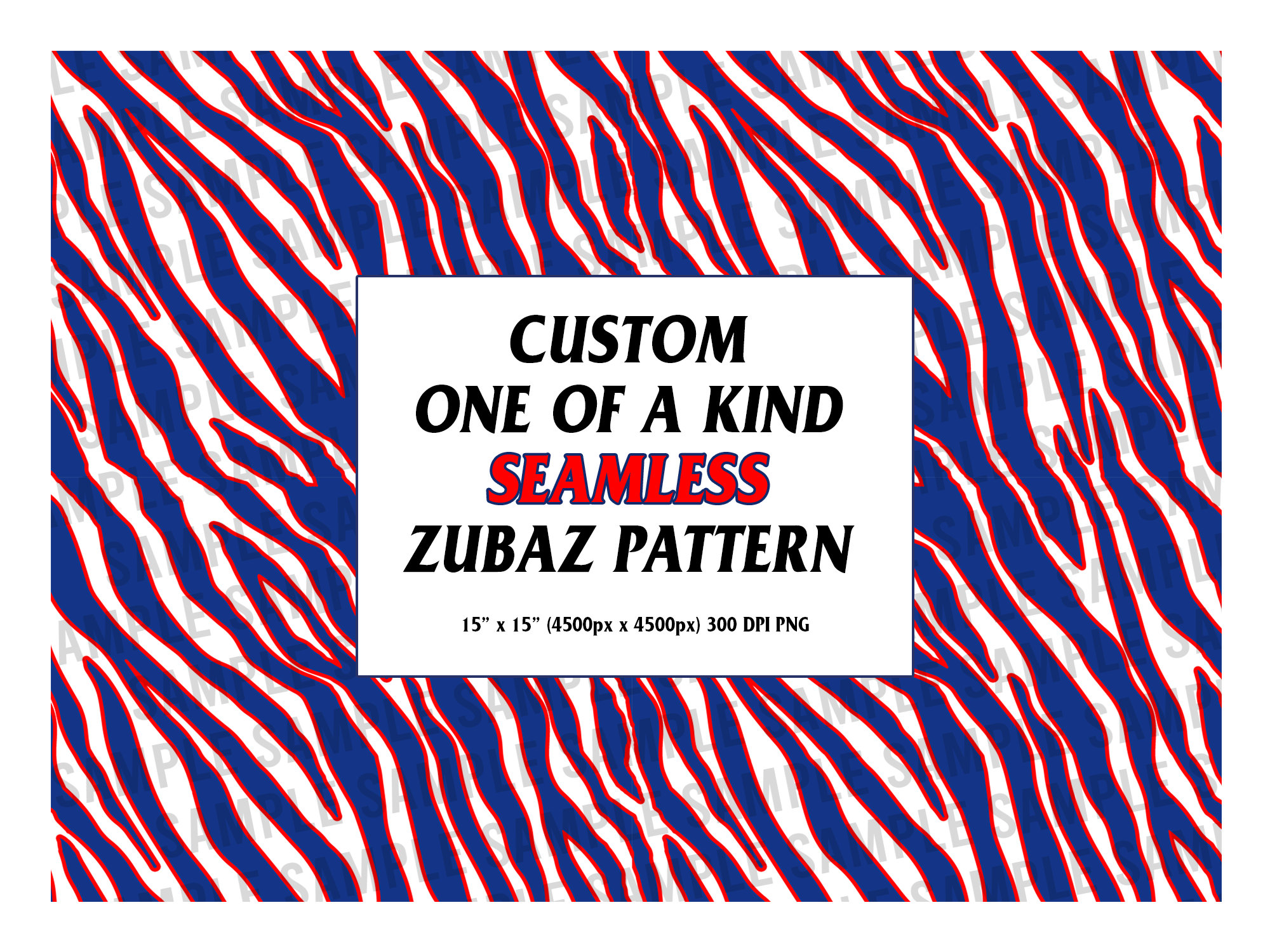 Custom One of a Kind SEAMLESS Buffalo Zubaz Pattern DIGITAL DOWNLOAD