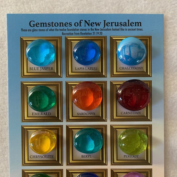 Gemstones of New Jerusalem Glass Stones