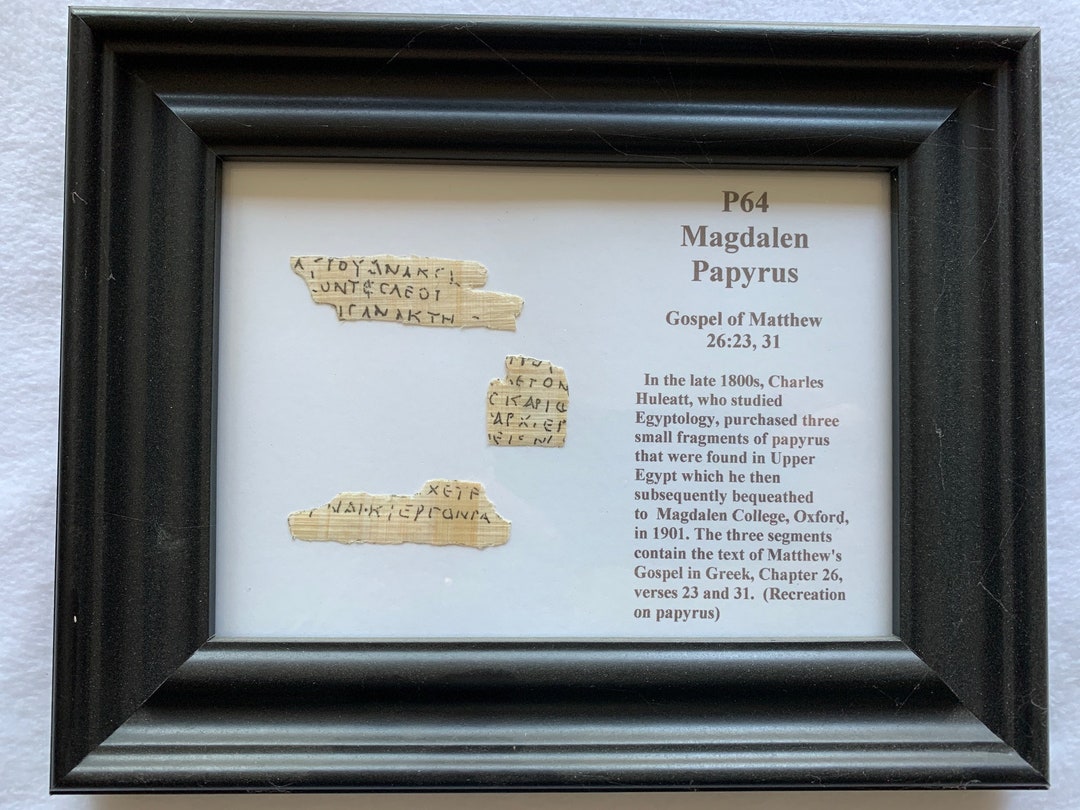 P64 Magdalen Papyrus Recreation - Etsy