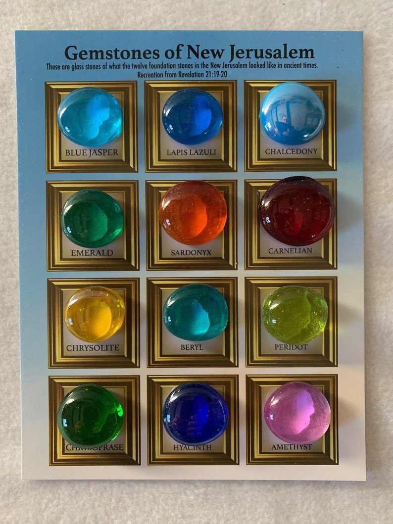 Gemstones Of New Jerusalem Glass Stones Etsy