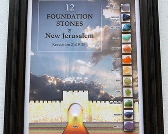 Gemstones of New Jerusalem framed.